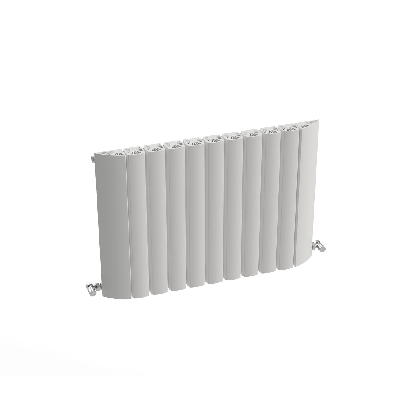 Carisa Gaia Horizontaler Aluminium-Heizkörper, modernes Design, Weiß
