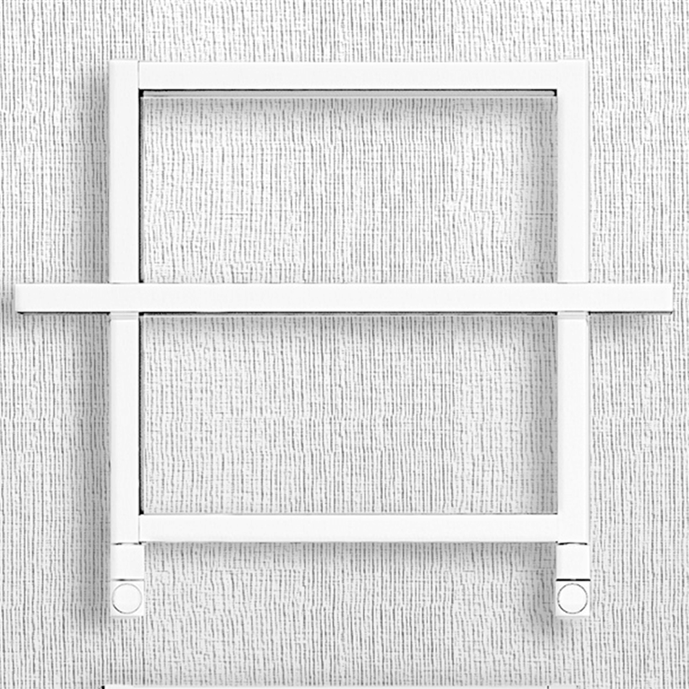 Carisa Ajax Handtuchwärmer aus Aluminium, modernes Design, Weiß