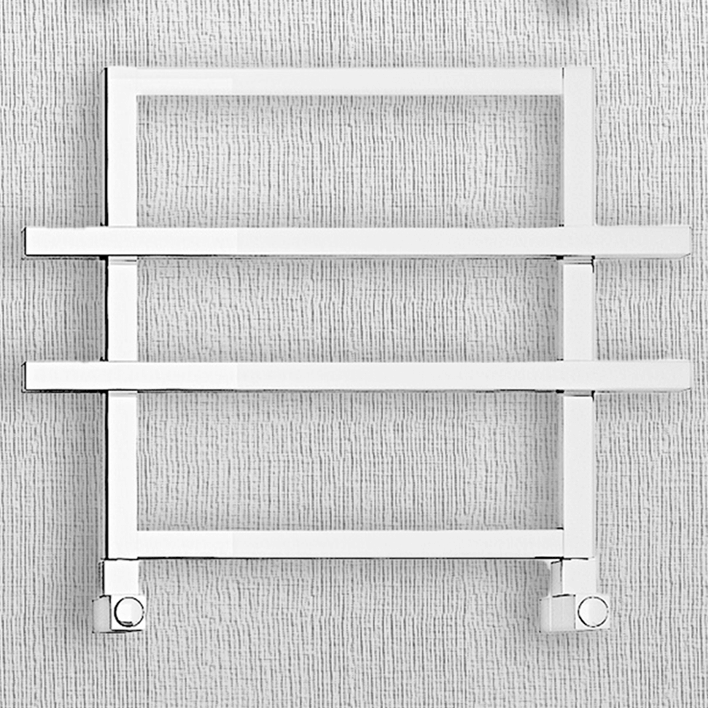 Carisa Ajax Handtuchwärmer aus Aluminium, modernes Design, Weiß