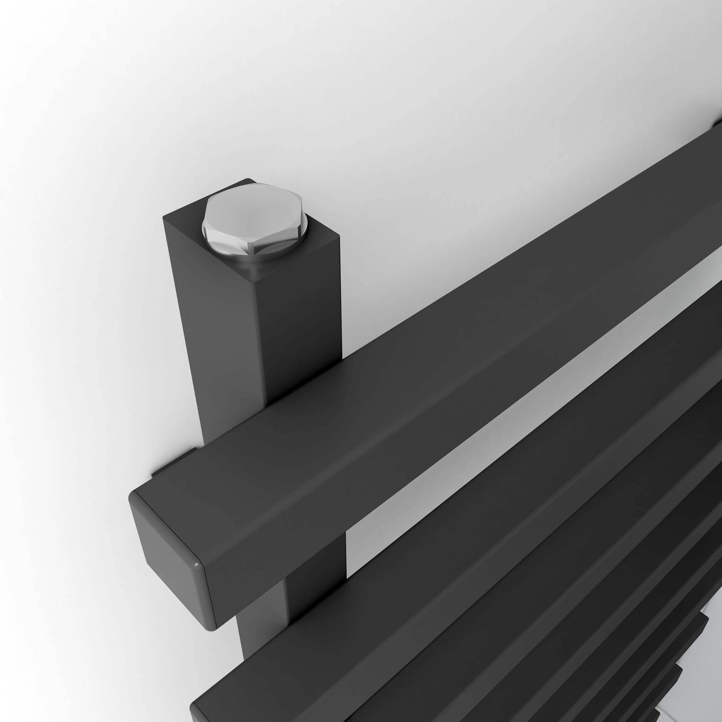 Carisa Baron L Handtuchwärmer aus Aluminium, modernes Design, Anthrazit