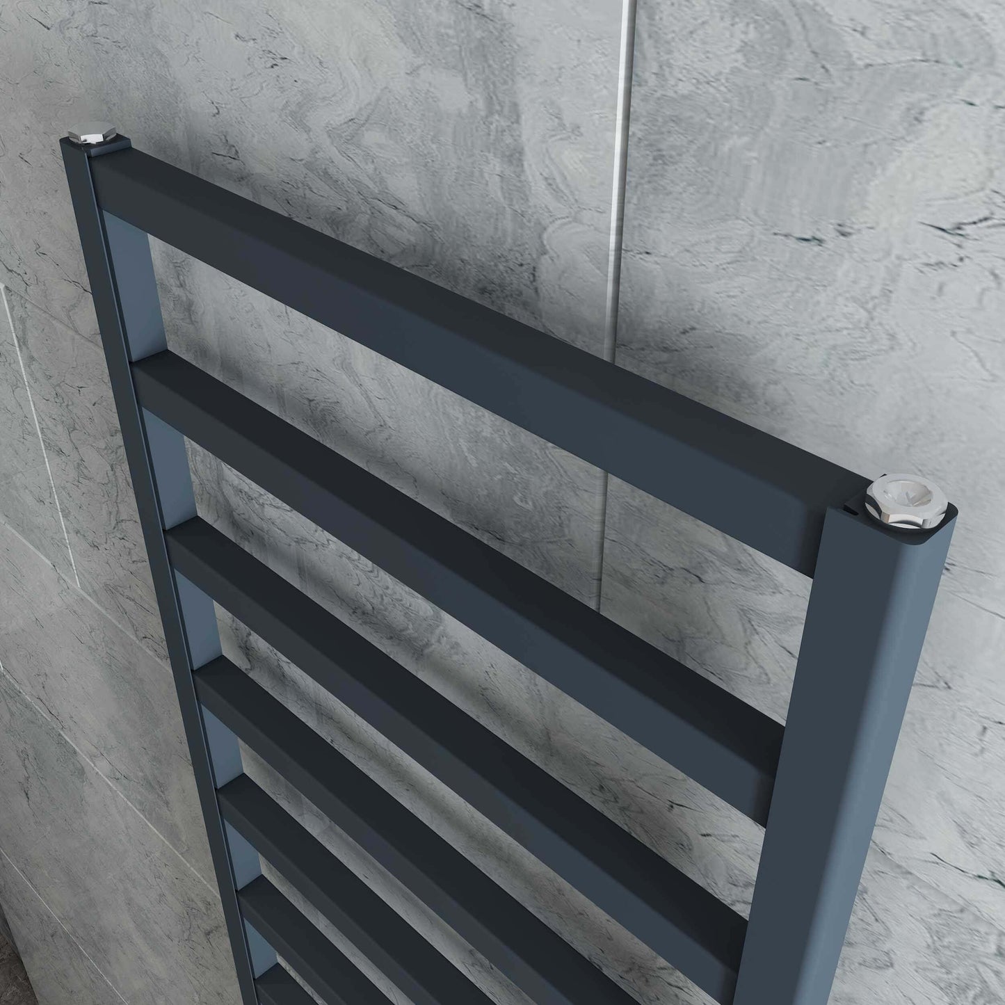 Carisa Burton Handtuchwärmer aus Aluminium, modernes Design, Anthrazit