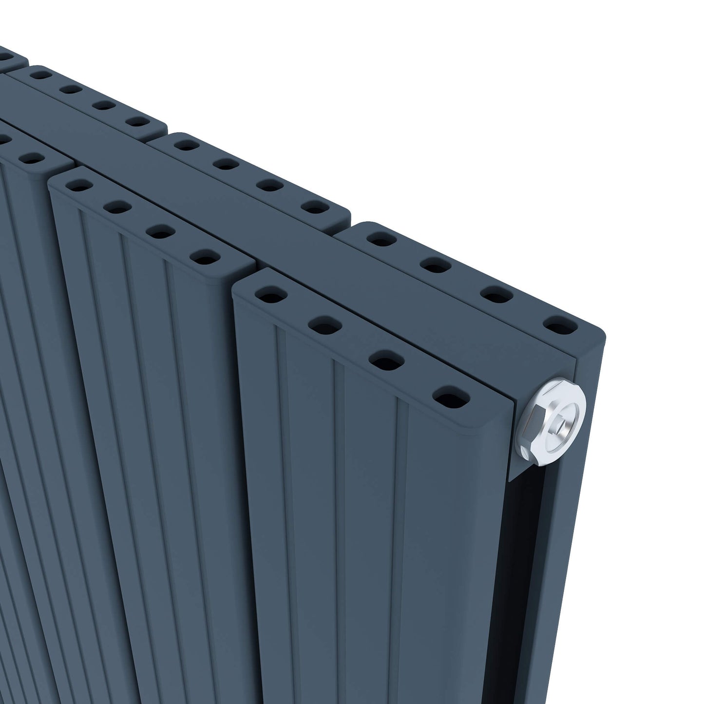 Carisa Chambord Horizontaler Aluminium-Heizkörper, modernes Design, Anthrazit