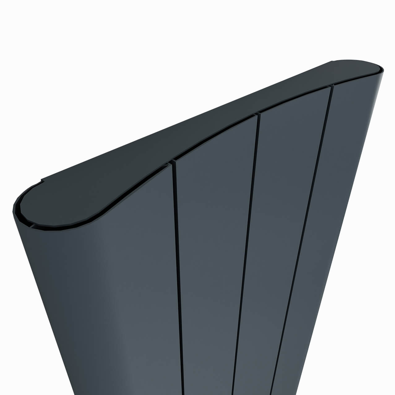 Carisa Curvy Vertikaler Aluminiumheizkörper Modernes Design Anthrazit