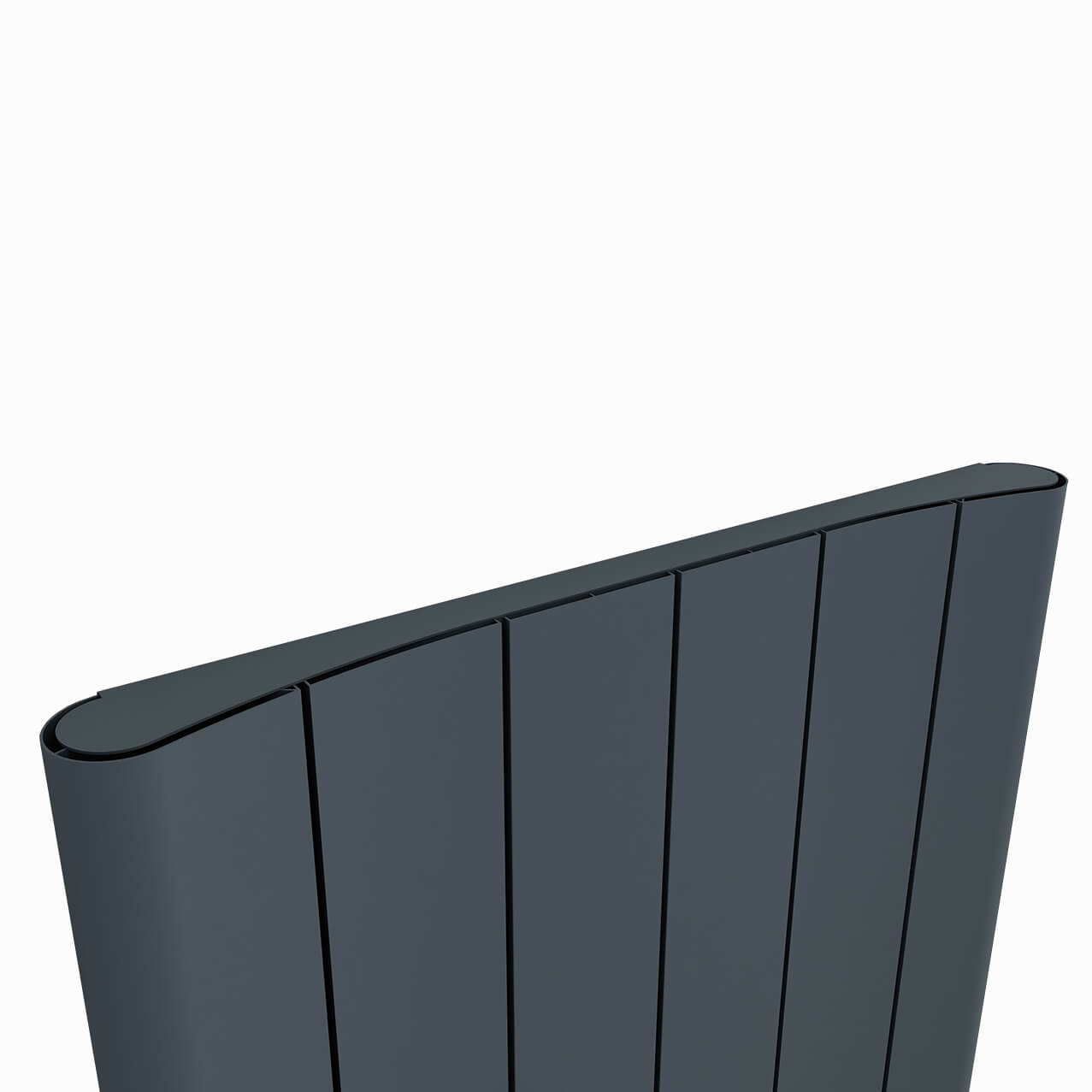 Carisa Curvy Horizontaler Aluminium-Heizkörper, modernes Design, Anthrazit