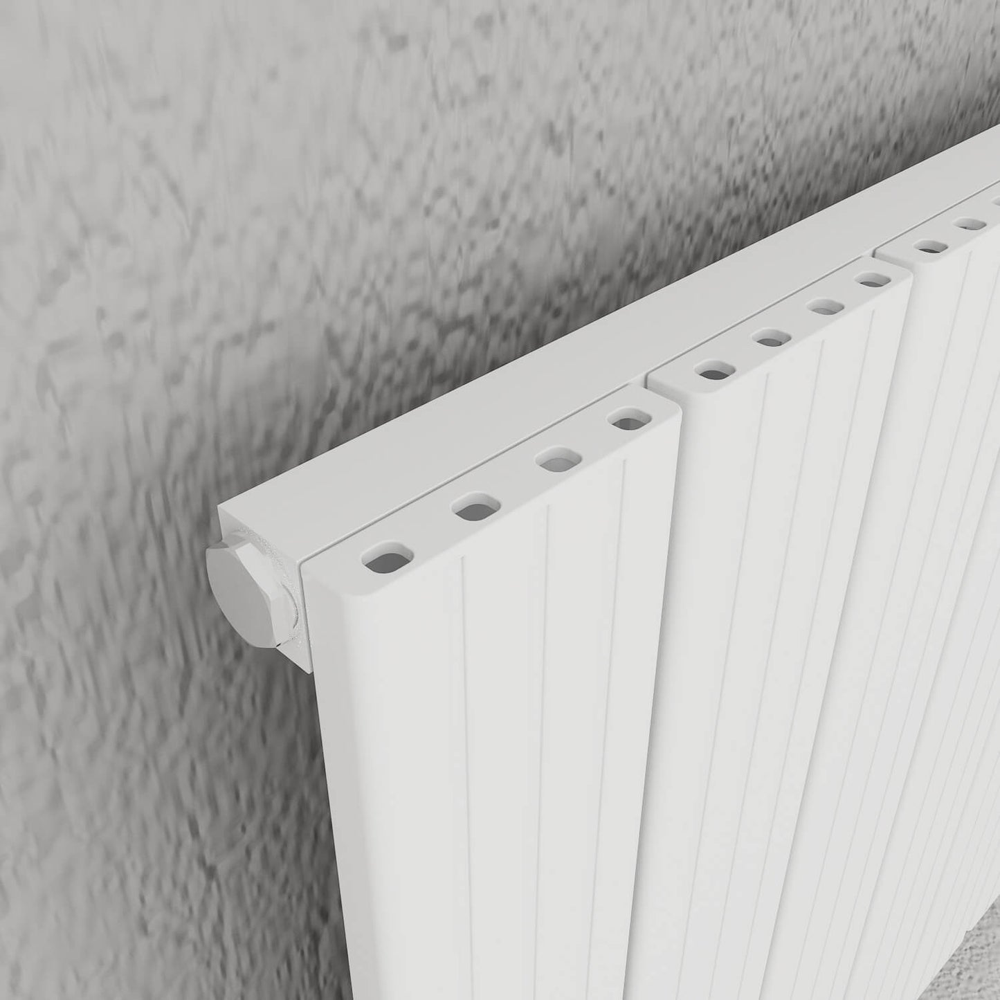 Carisa Chambord Horizontaler Aluminium-Heizkörper, modernes Design, Weiß