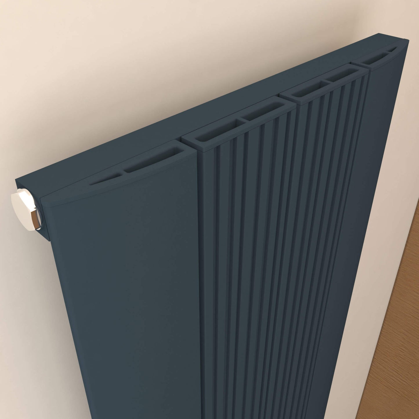 Carisa Dune Horizontaler Aluminium-Heizkörper, modernes Design, Anthrazit