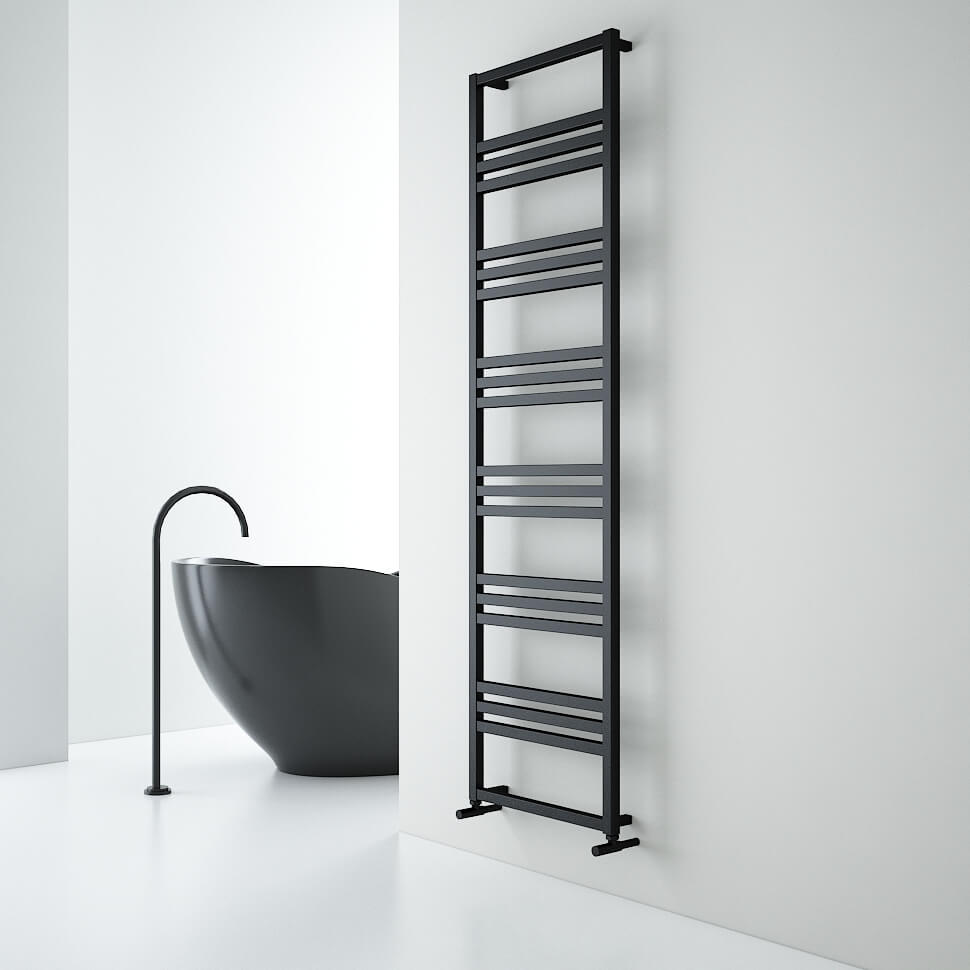 Carisa Frame Handtuchwärmer aus Aluminium, modernes Design, Anthrazit