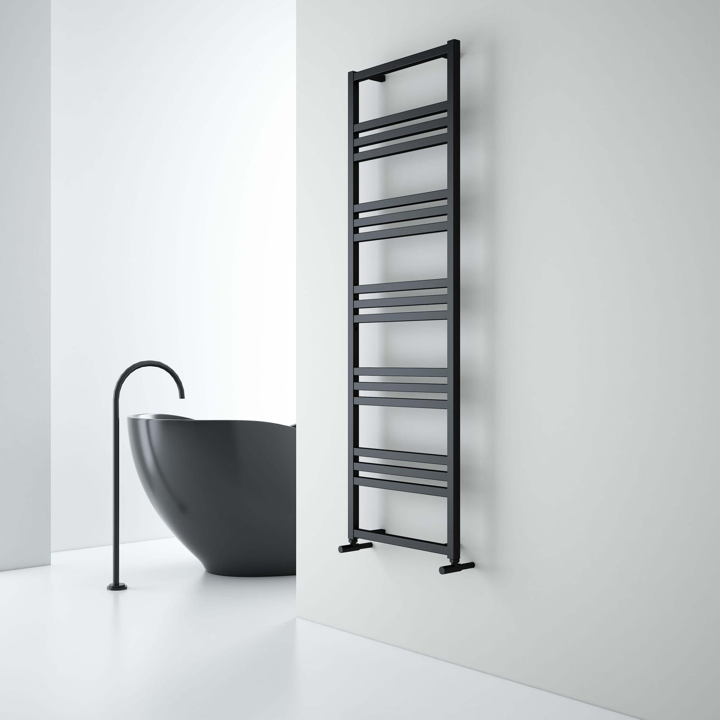 Carisa Frame Handtuchwärmer aus Aluminium, modernes Design, Anthrazit
