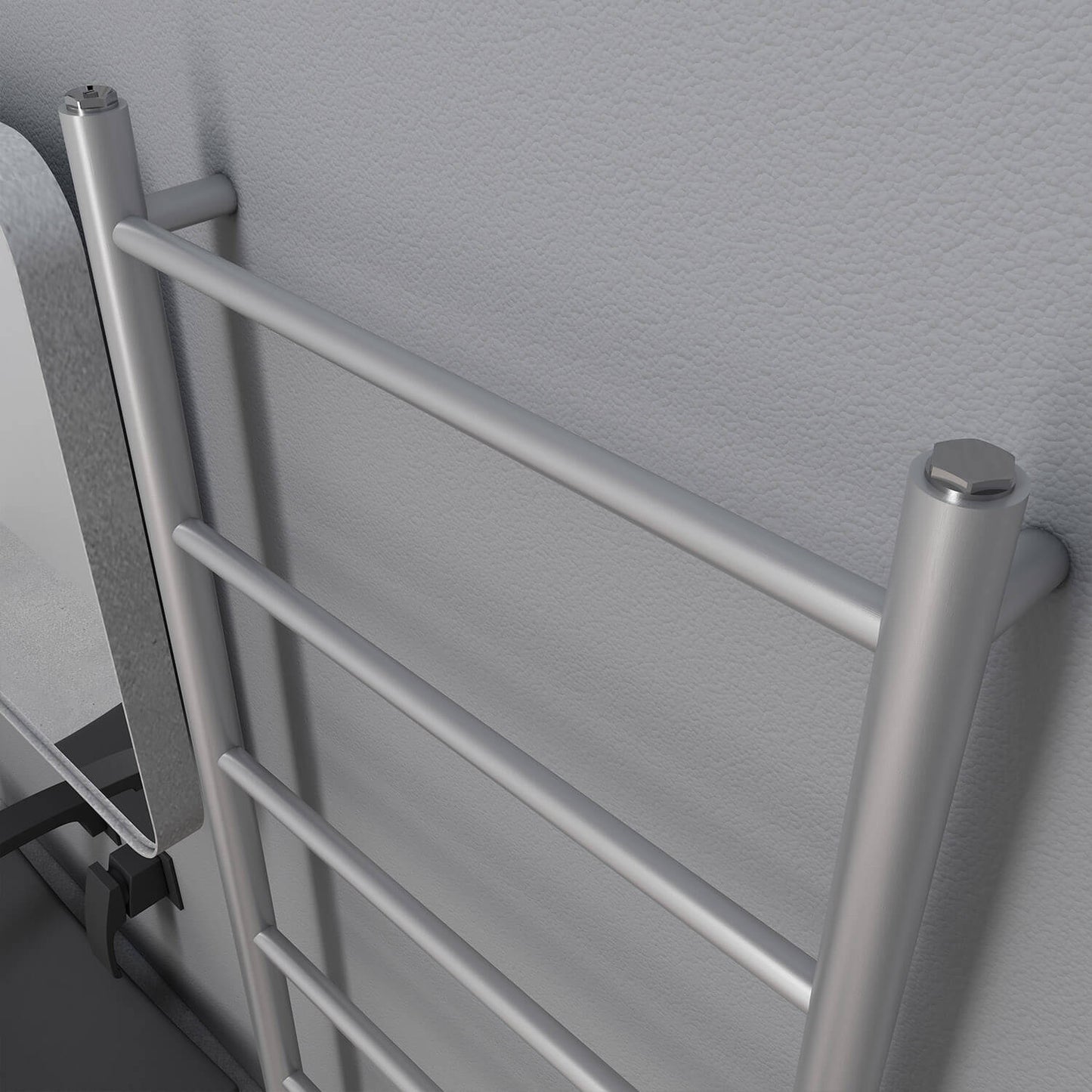Carisa Globus Handtuchwärmer aus Edelstahl, modernes Design, satiniert