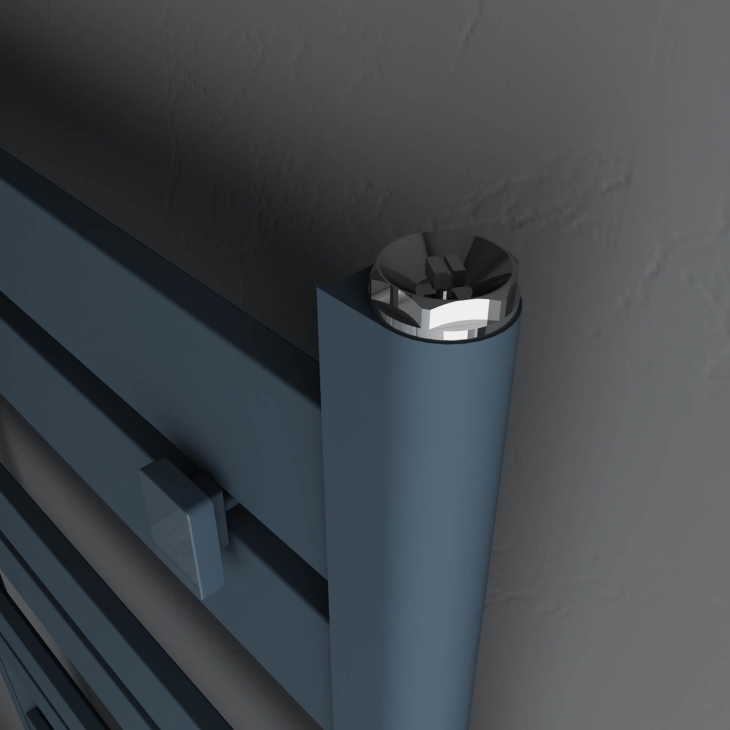 Carisa Handtuchtrockner aus Aluminium, modernes Design, Anthrazit