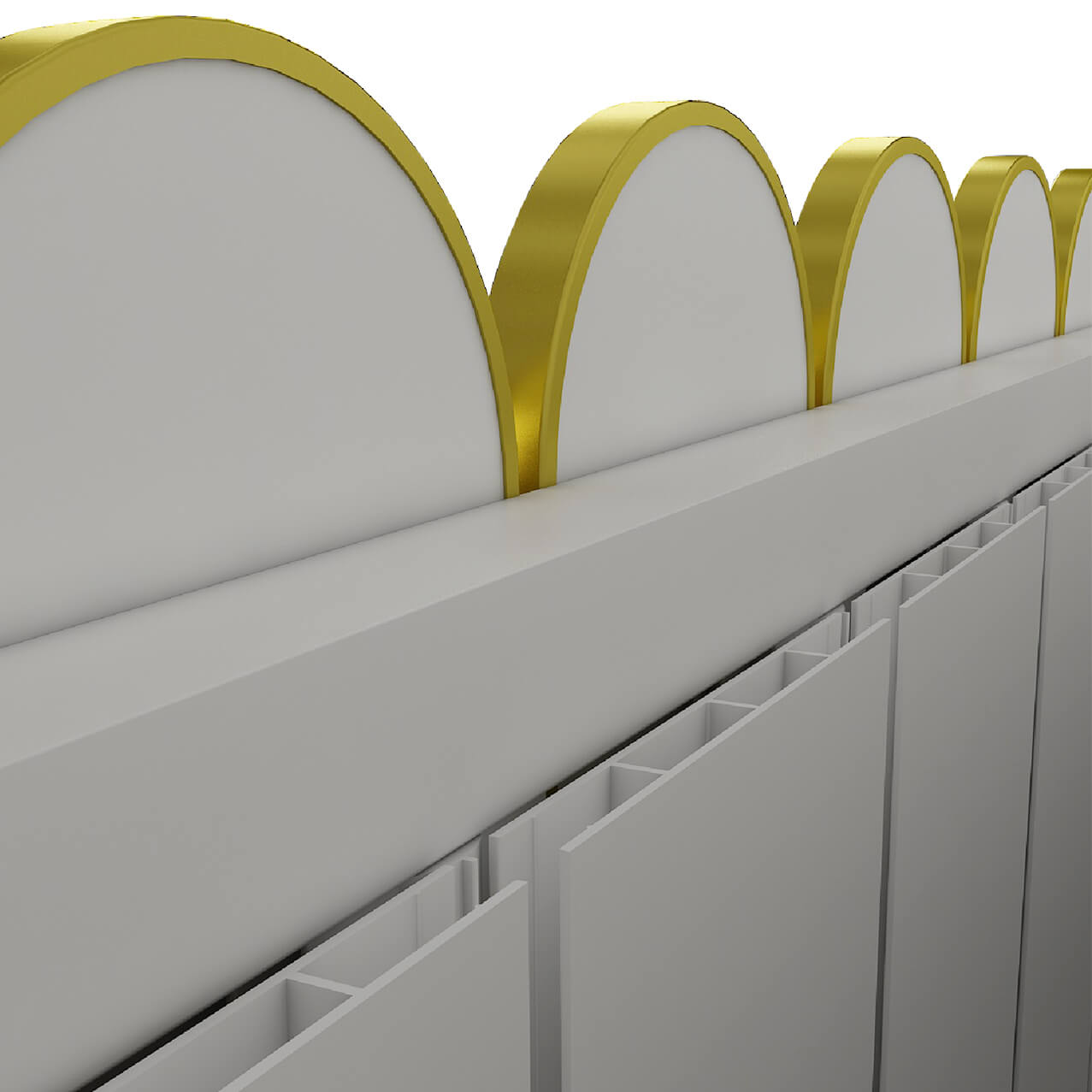 Carisa Magico Horizontaler Aluminium-Heizkörper, modernes Design, Weiß