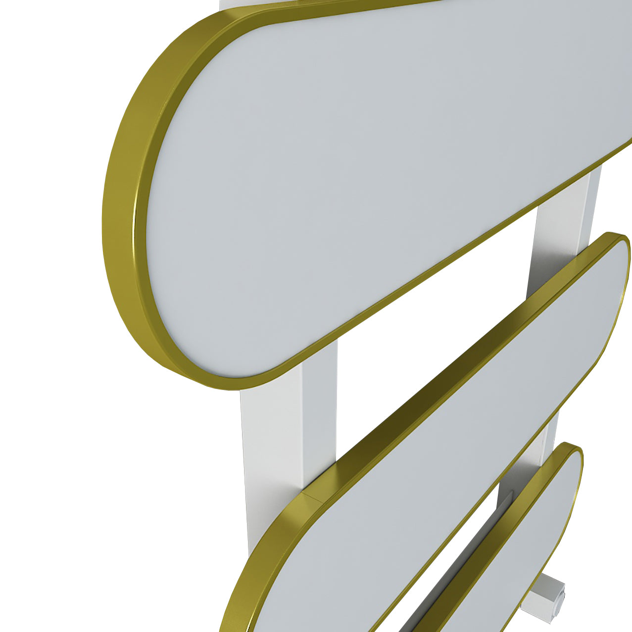 Carisa Magico Bad-Handtuchwärmer aus Aluminium, modernes Design, Weiß