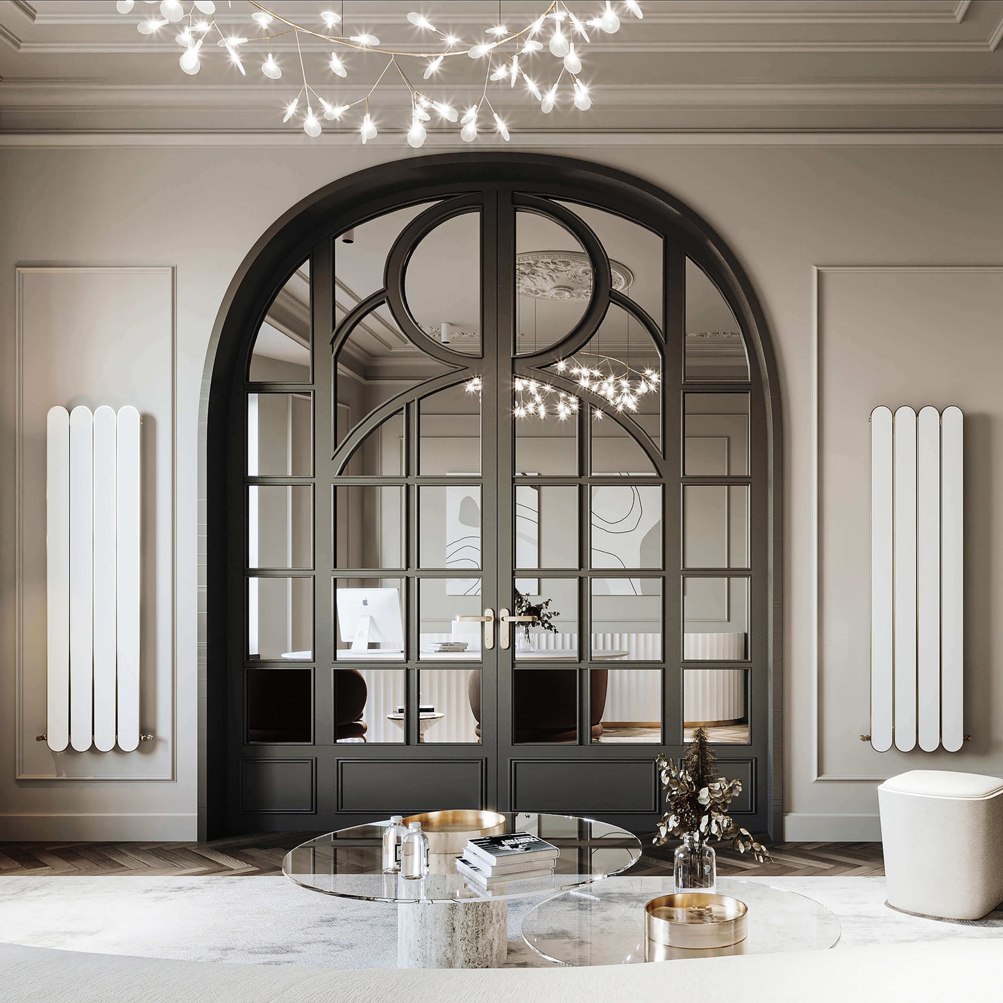 Carisa Magico Vertikaler Aluminium-Heizkörper, modernes Design, Weiß