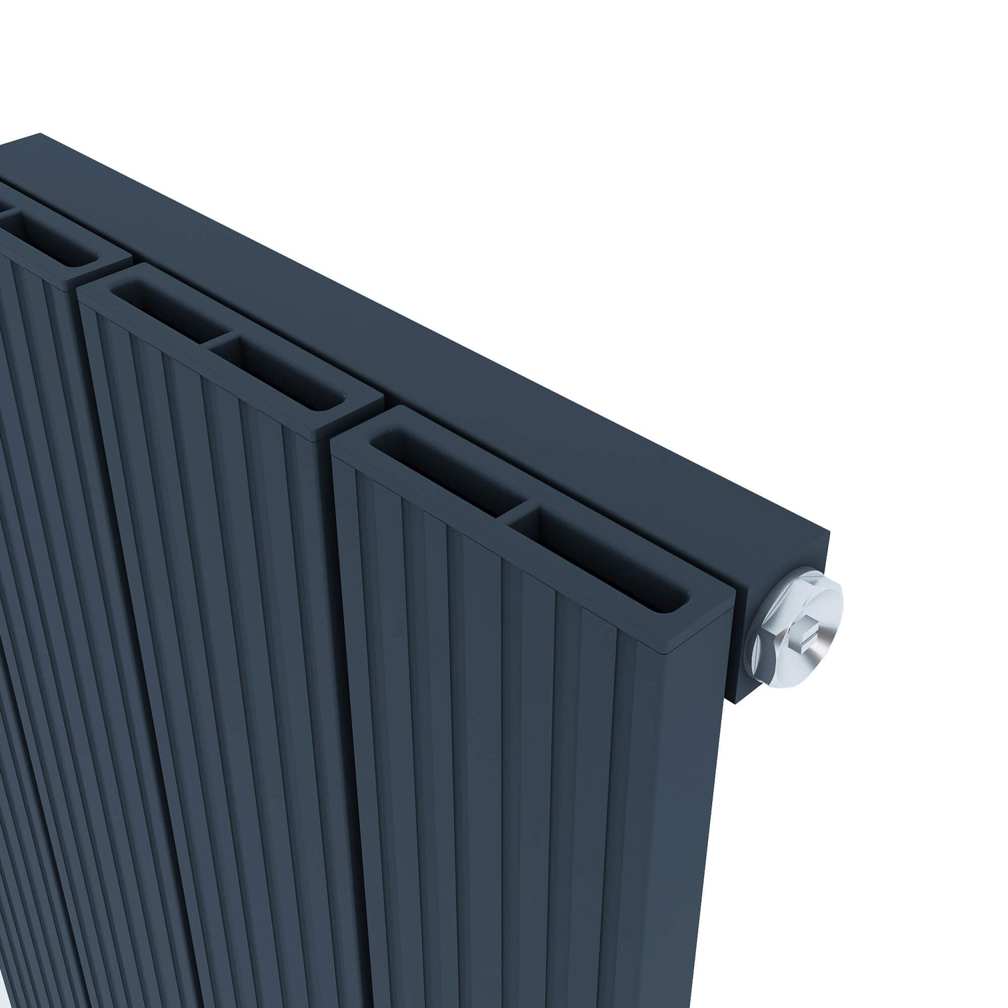 Carisa Monza Vertikaler Aluminium-Heizkörper, modernes Design, Anthrazit