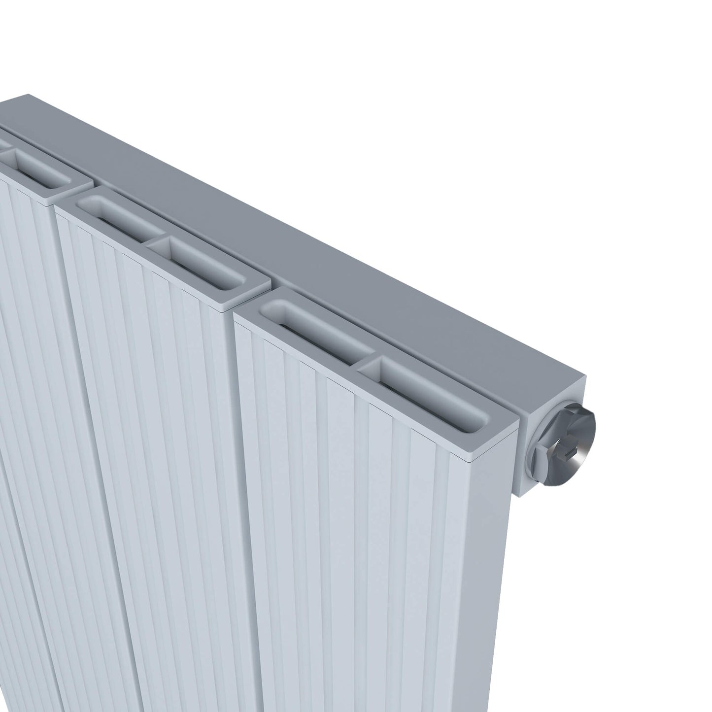 Carisa Monza Vertikaler Aluminium-Heizkörper, modernes Design, Weiß