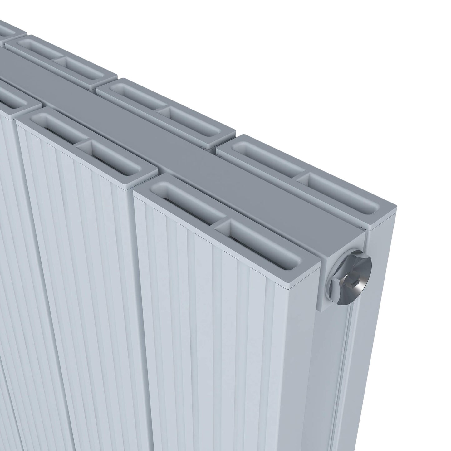Carisa Monza Vertikaler Aluminium-Heizkörper, modernes Design, Weiß