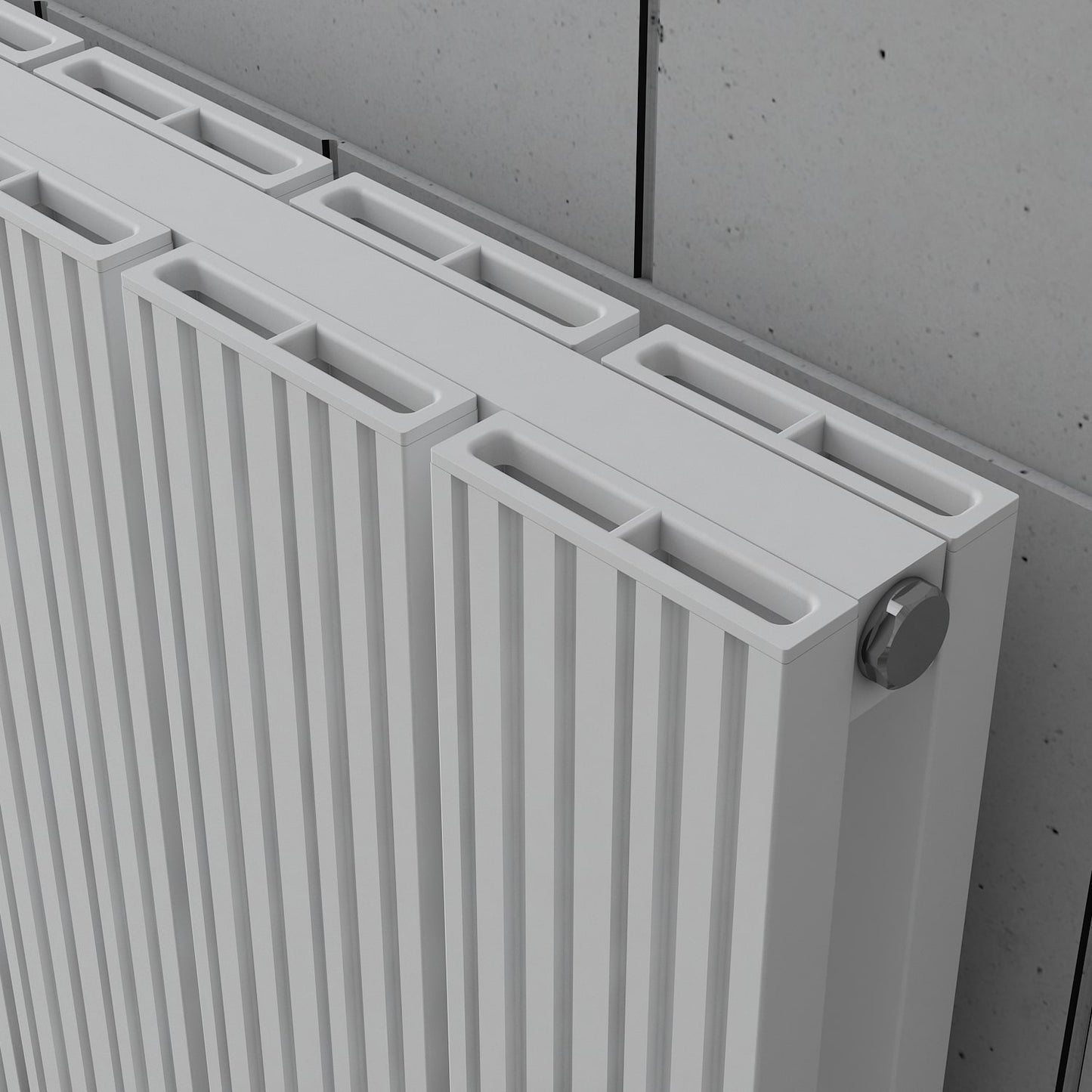 Carisa Monza Double XL Horizontaler Aluminium-Heizkörper, modernes Design, Weiß