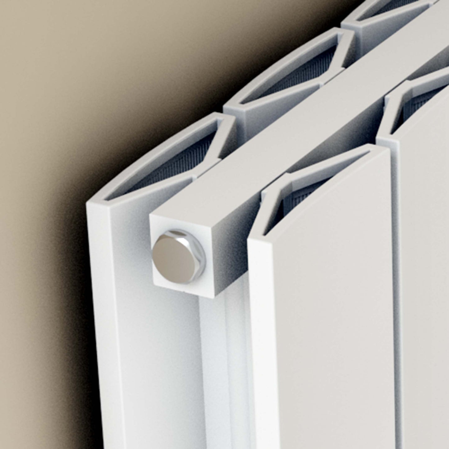 Carisa Moscow C Horizontaler Aluminium-Heizkörper, modernes Design, Weiß