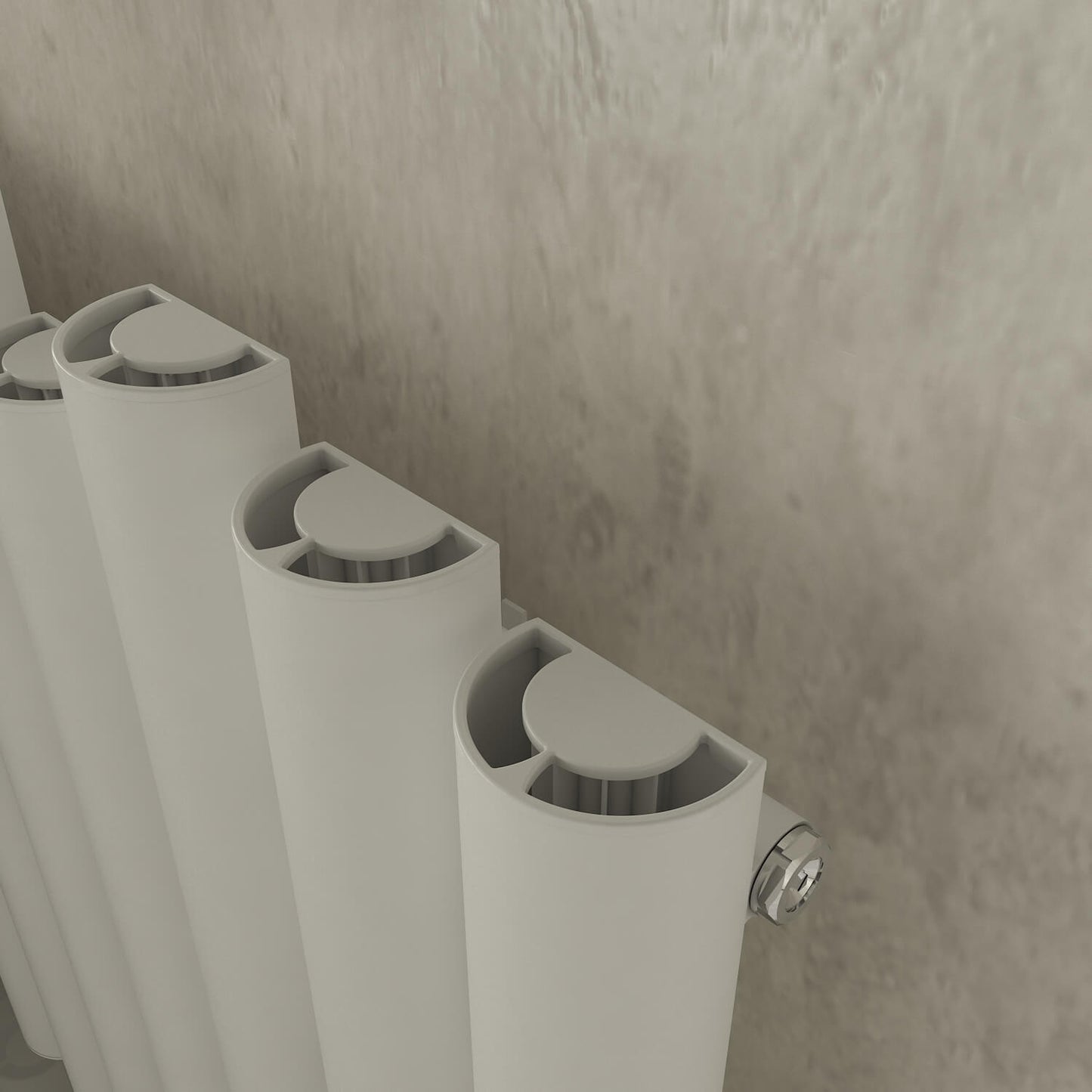 Carisa Motion Horizontaler Aluminium-Heizkörper, modernes Design, Weiß