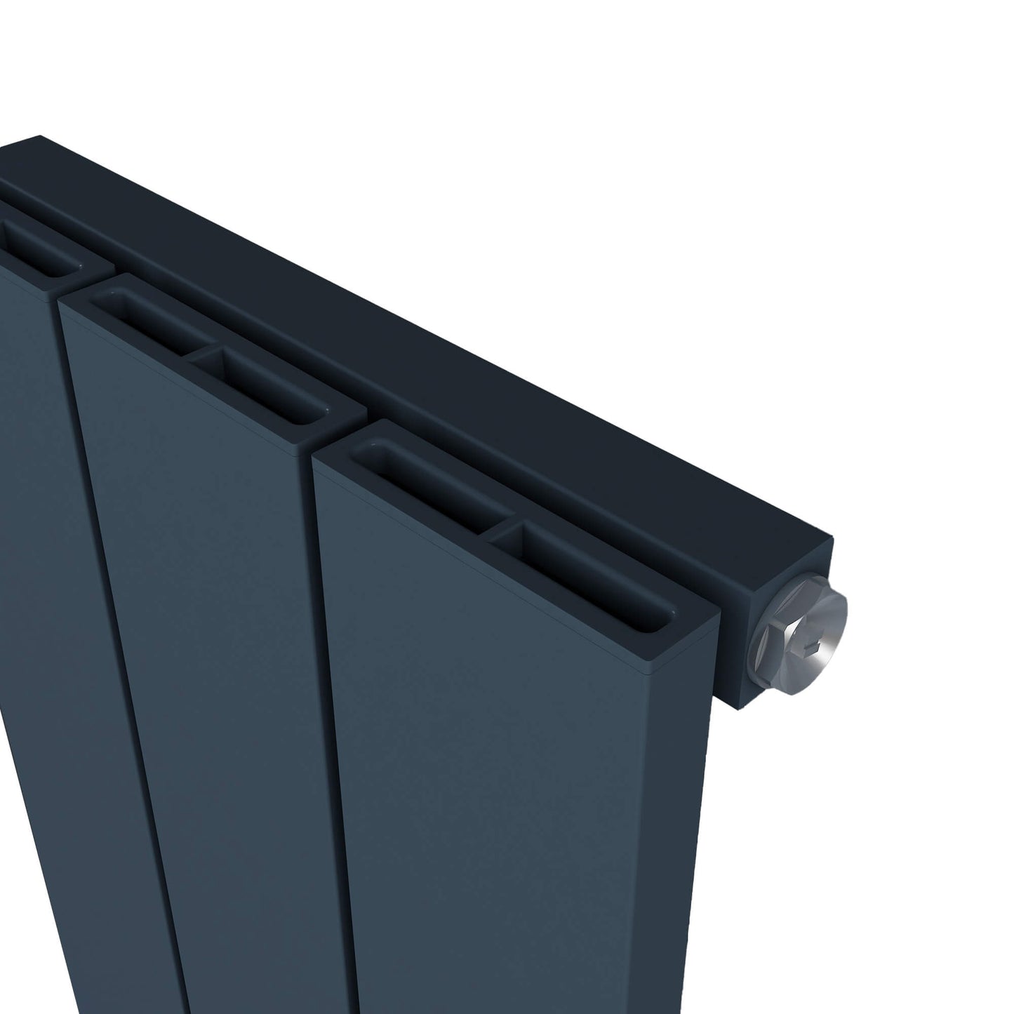 Carisa Nemo Horizontaler Aluminium-Heizkörper, modernes Design, Anthrazit
