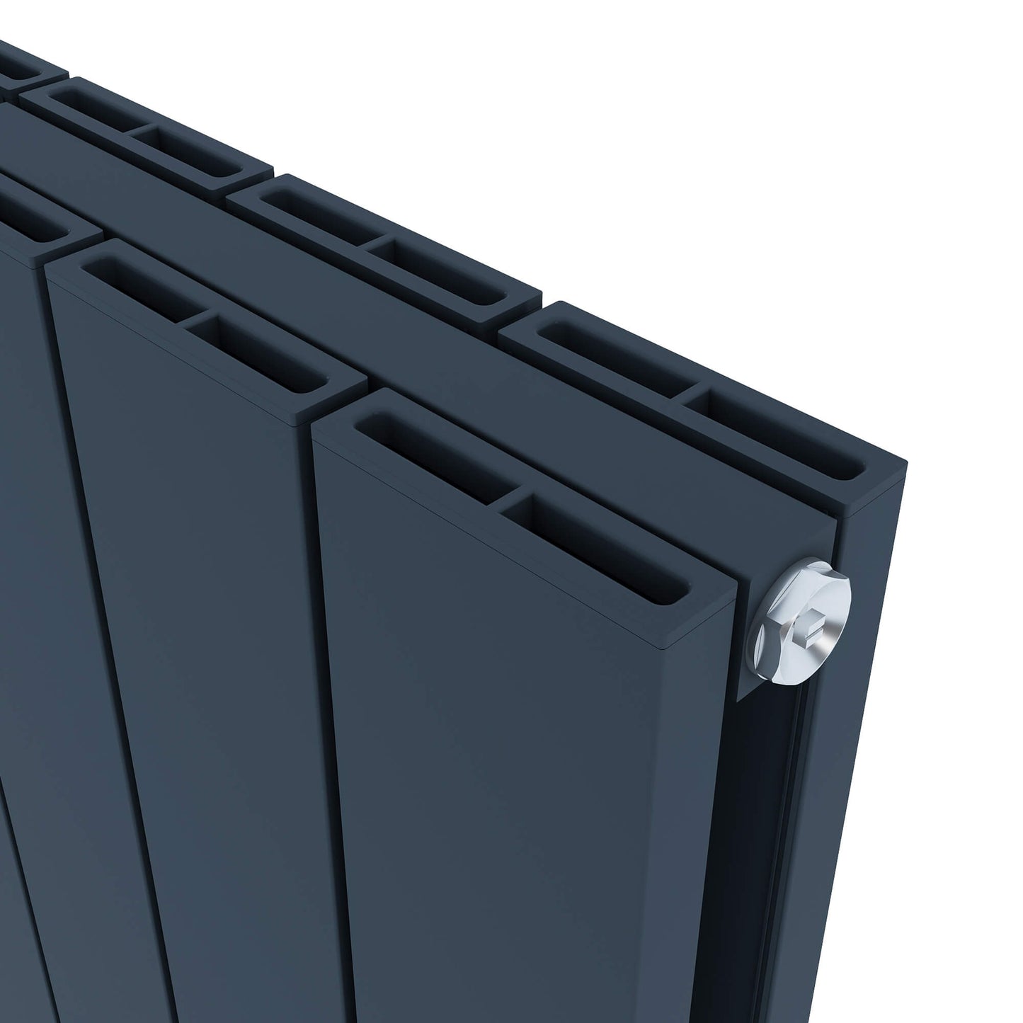 Carisa Nemo Horizontaler Aluminium-Heizkörper, modernes Design, Anthrazit