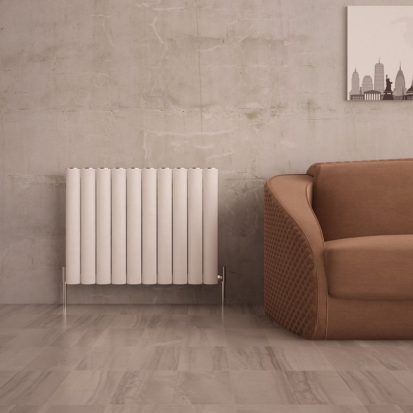 Carisa Otto Aluminium-Heizkörper, horizontal, modernes Design, Weiß