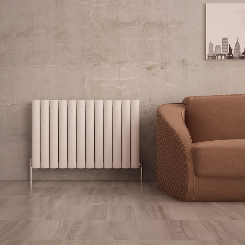 Carisa Otto Aluminium-Heizkörper, horizontal, modernes Design, Weiß