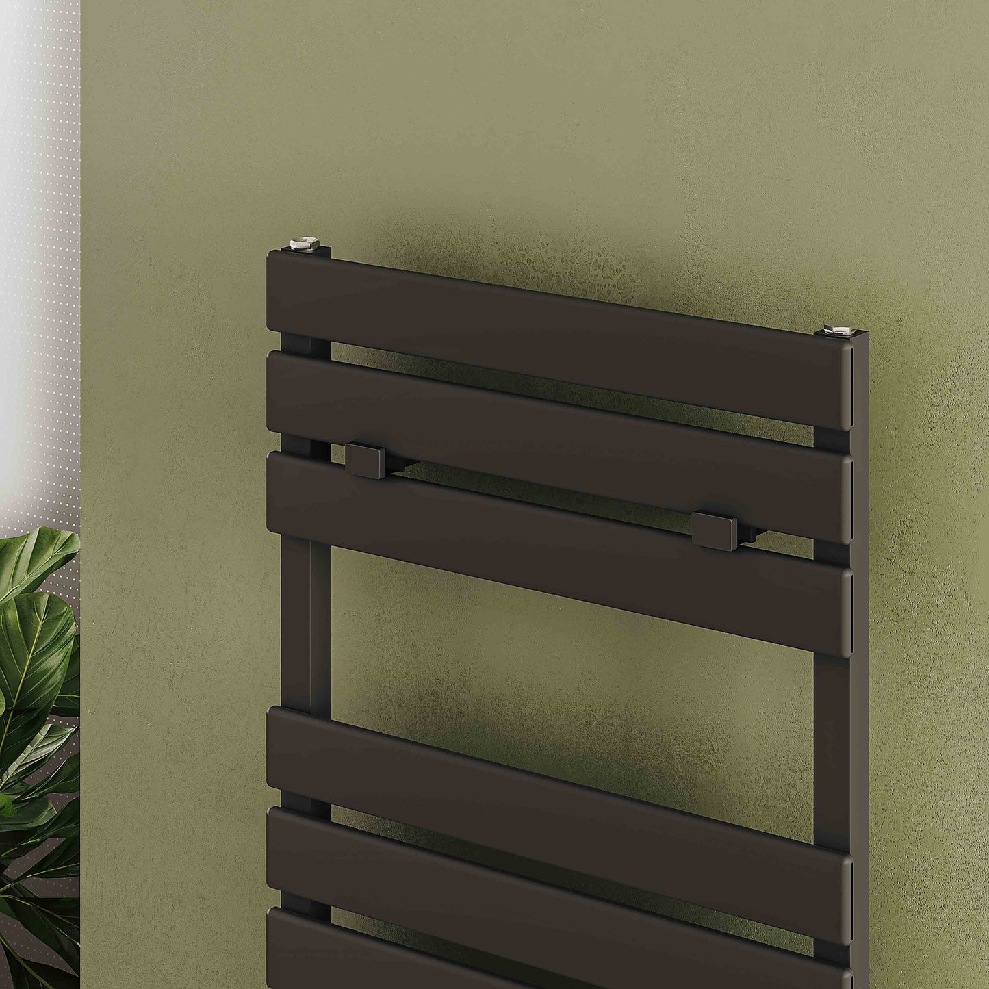 Carisa Plata Bad-Handtuchwärmer aus Aluminium, modernes Design, Anthrazit