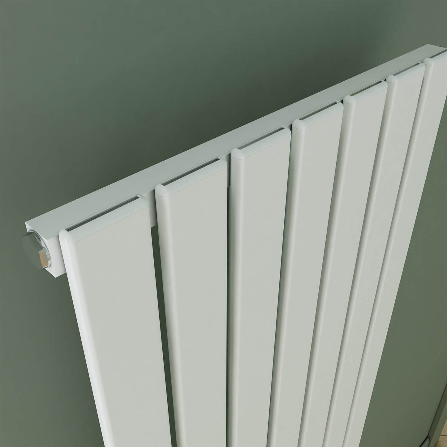 Carisa Plata Horizontaler Aluminium-Heizkörper, modernes Design, Weiß
