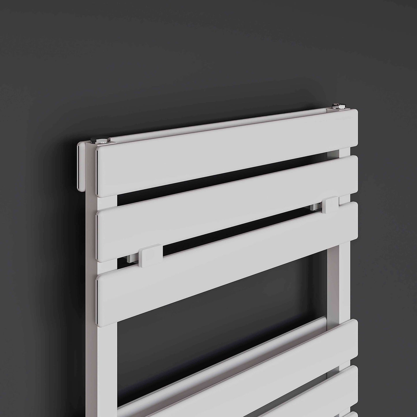 Carisa Plata Doppel-Badewannen-Handtuchwärmer aus Aluminium, modernes Design, Weiß