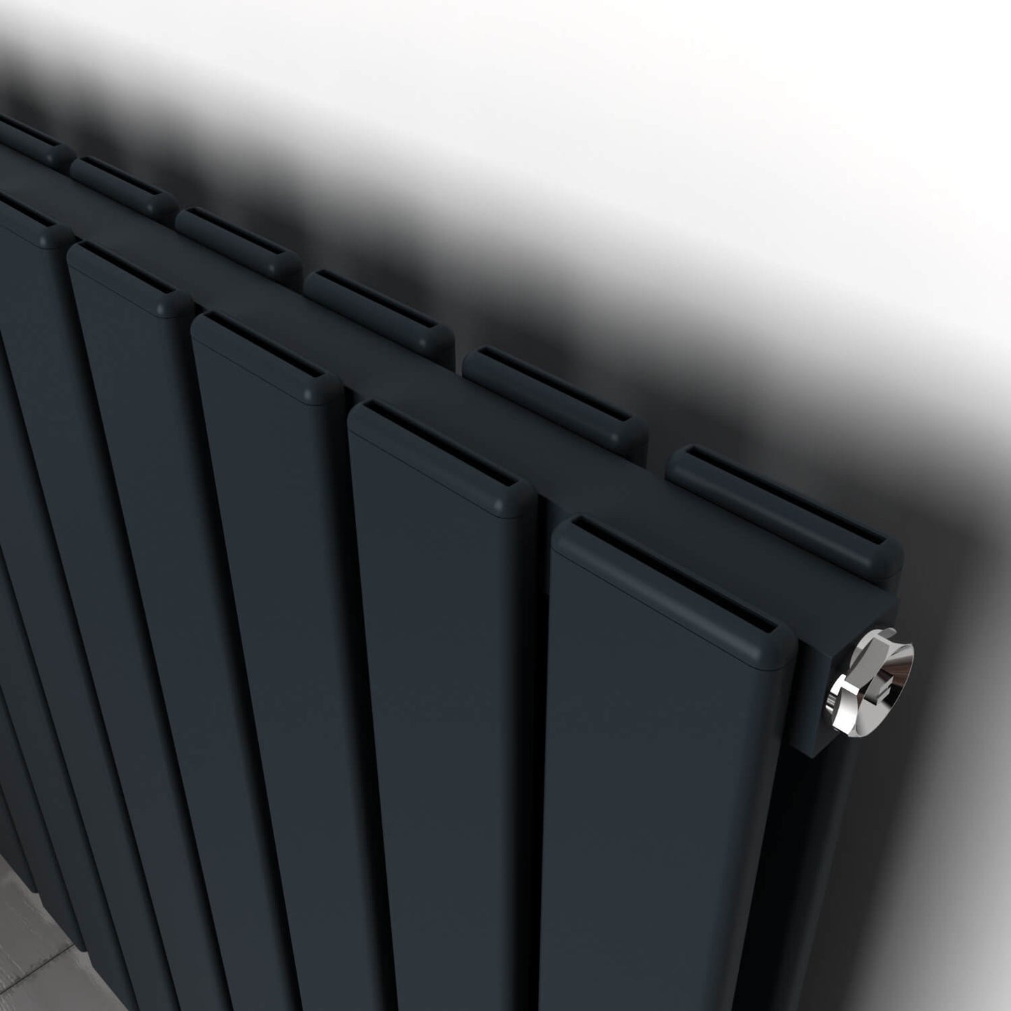 Carisa Plata Horizontaler Aluminium-Heizkörper, modernes Design, Anthrazit