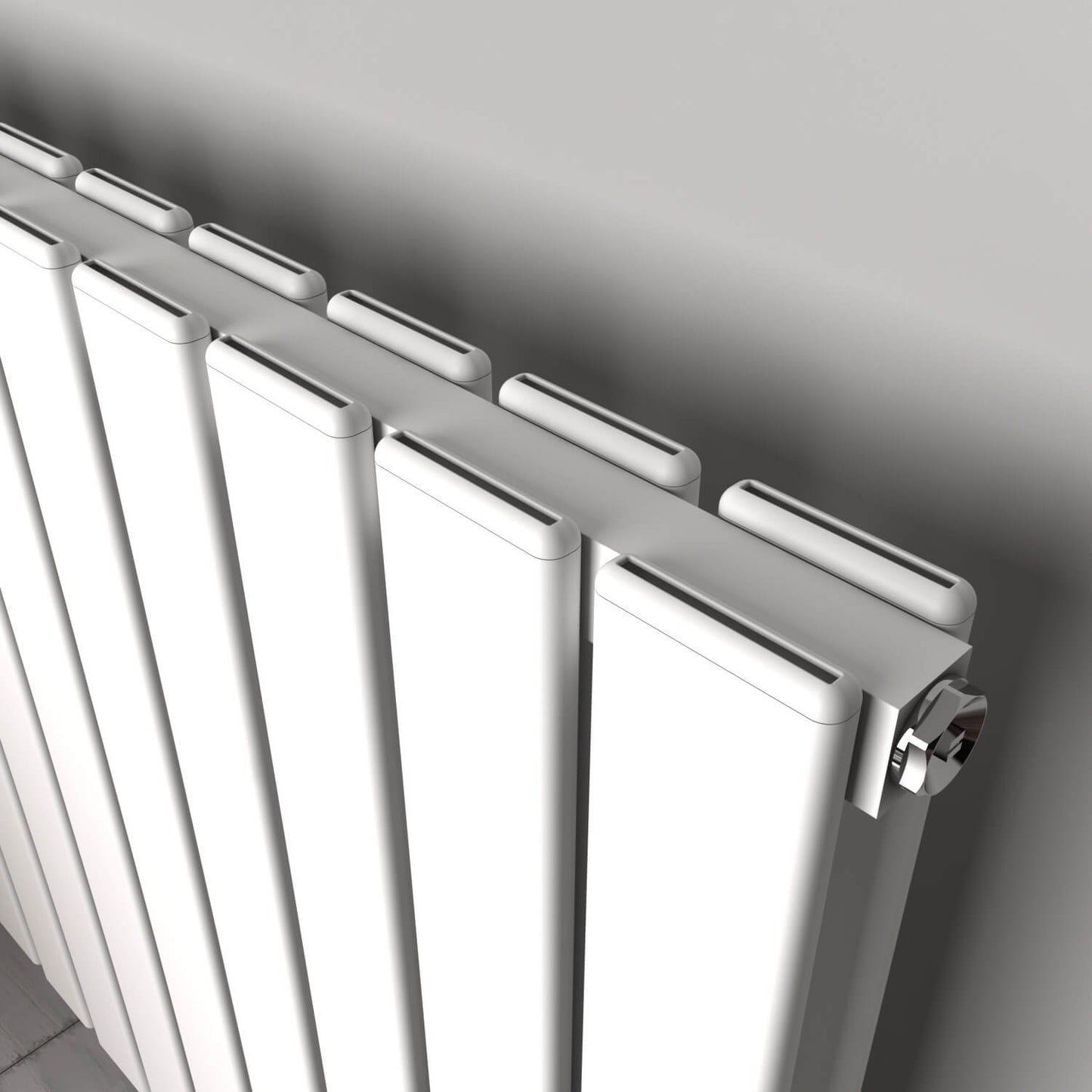 Carisa Plata Horizontaler Aluminium-Heizkörper, modernes Design, Weiß