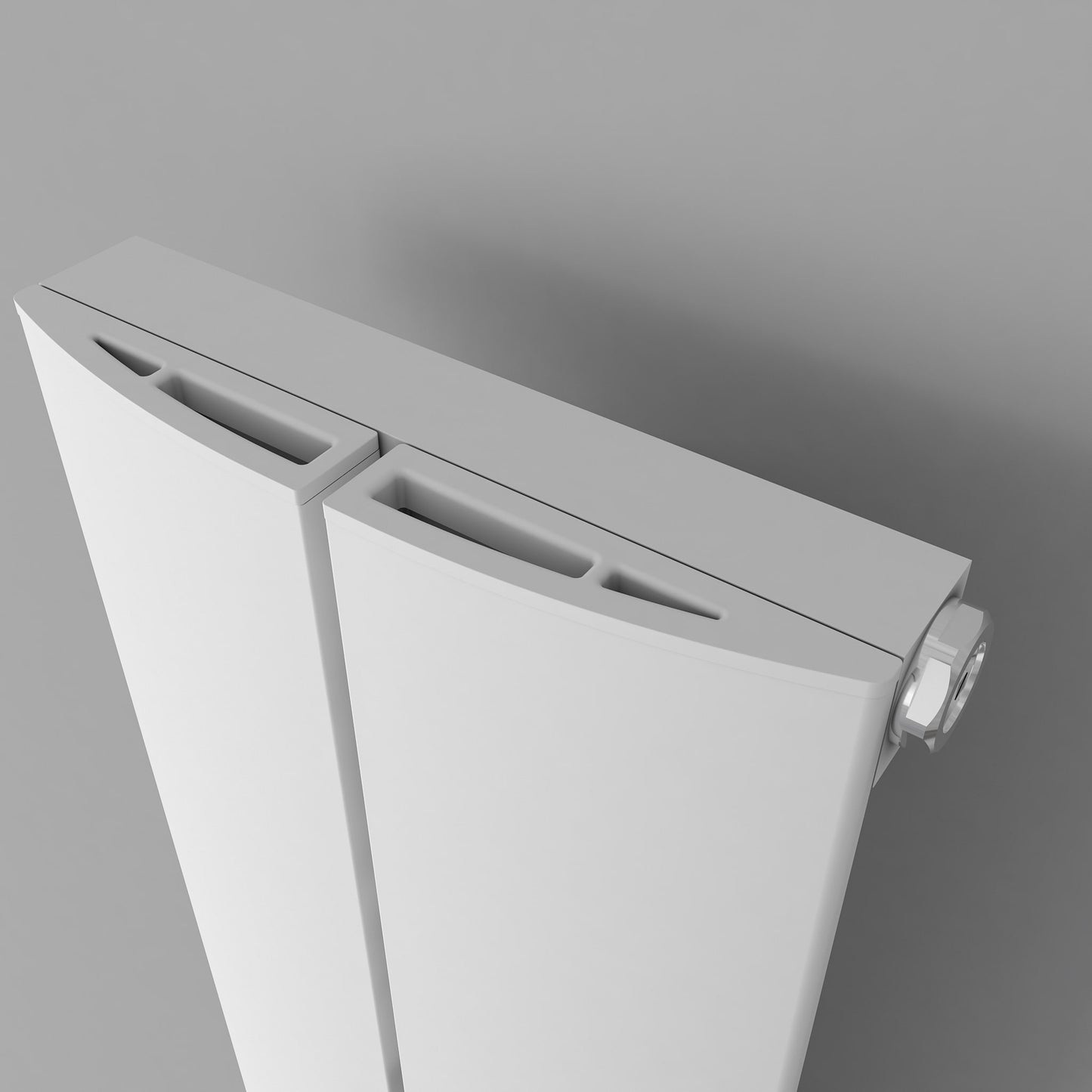 Carisa Play Bath Handtuchwärmer aus Aluminium, modernes Design, Weiß