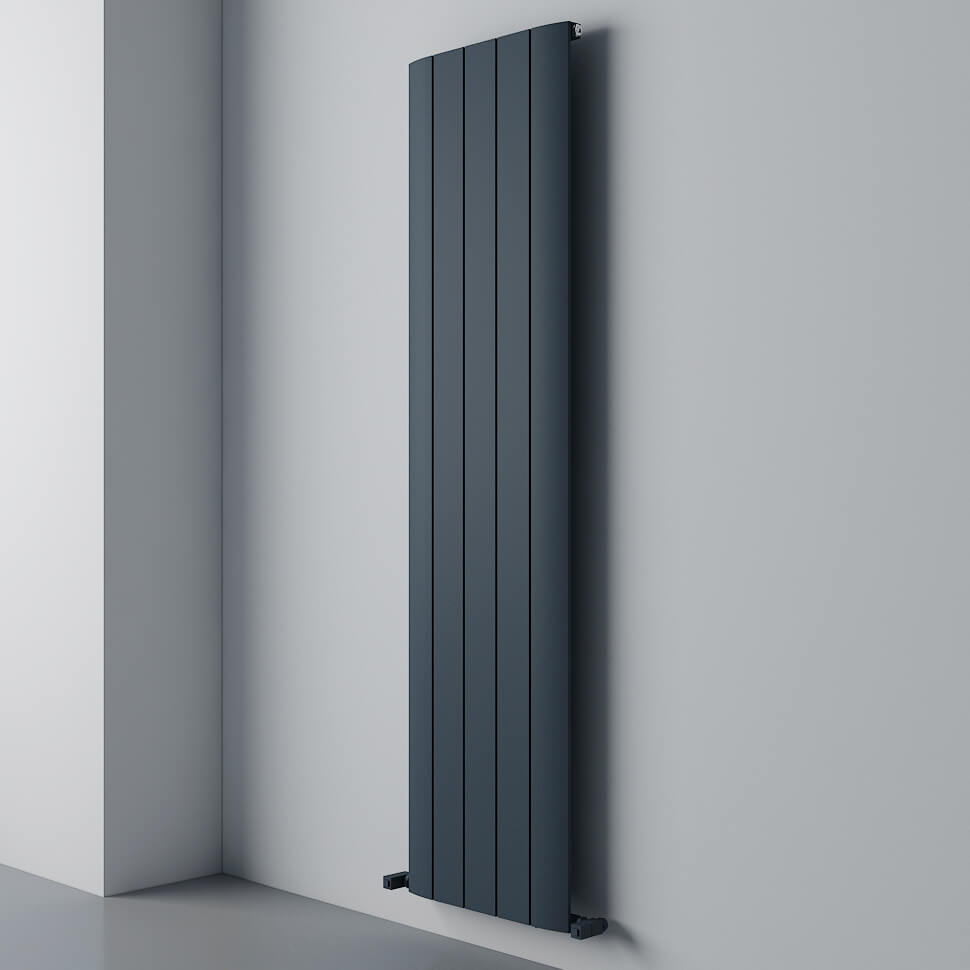 Carisa Slim Vertikaler Aluminiumheizkörper Modernes Design Anthrazit