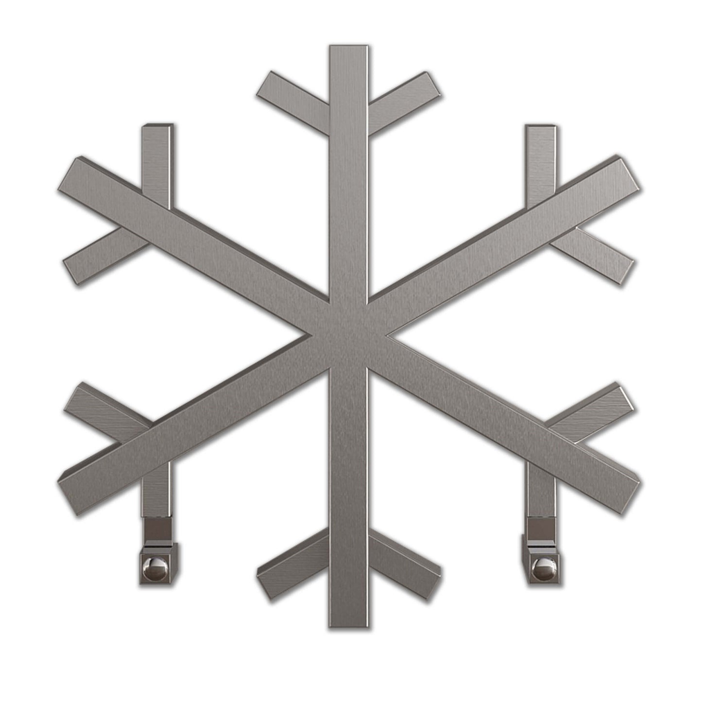 Carisa Schneeflocken-Handtuchwärmer aus Edelstahl, modernes Design, satiniert
