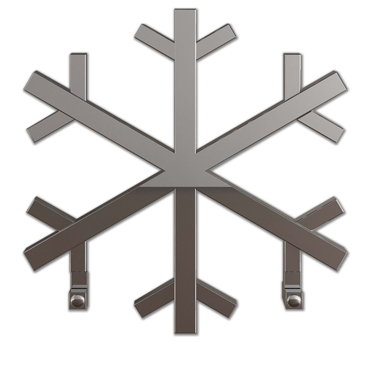 Carisa Schneeflocken-Handtuchwärmer aus Edelstahl, modernes Design, hochglanzpoliert