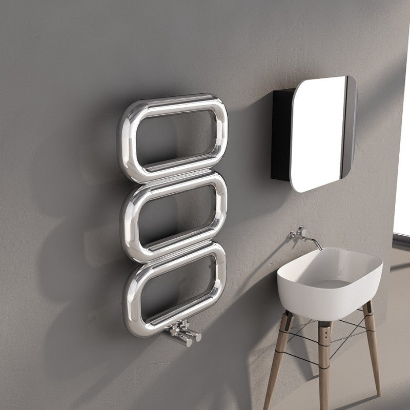 Carisa Talent Handtuchwärmer aus Edelstahl, modernes Design, hochglanzpoliert