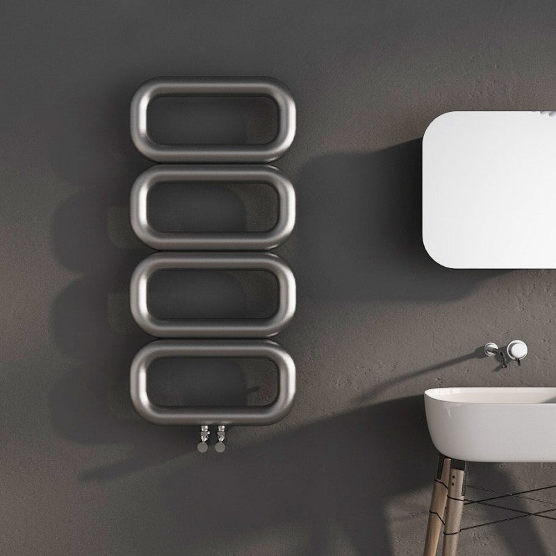 Carisa Talent Handtuchwärmer aus Edelstahl, modernes Design, satiniert