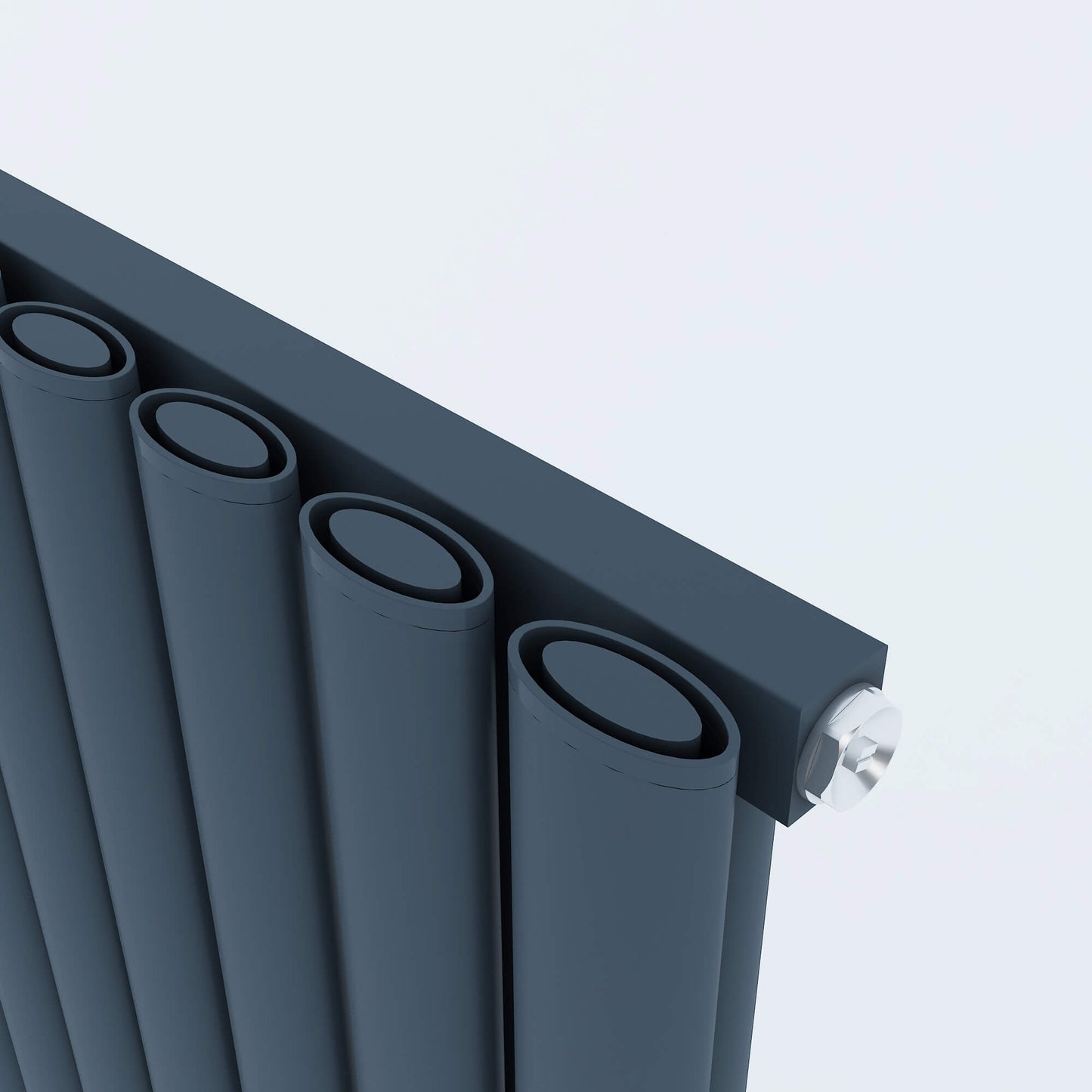 Carisa Tallis Horizontaler Aluminium-Heizkörper, modernes Design, Anthrazit