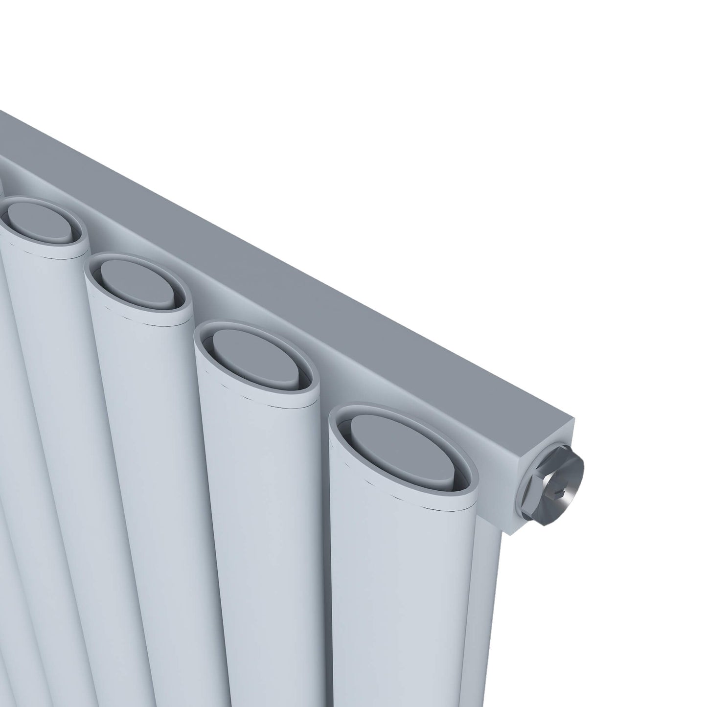 Carisa Tallis Horizontaler Aluminium-Heizkörper, modernes Design, Weiß