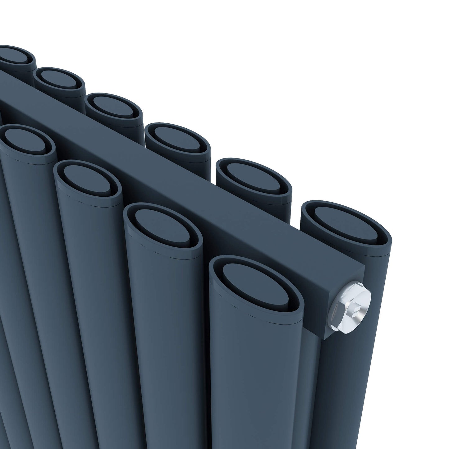 Carisa Tallis Horizontaler Aluminium-Heizkörper, modernes Design, Anthrazit