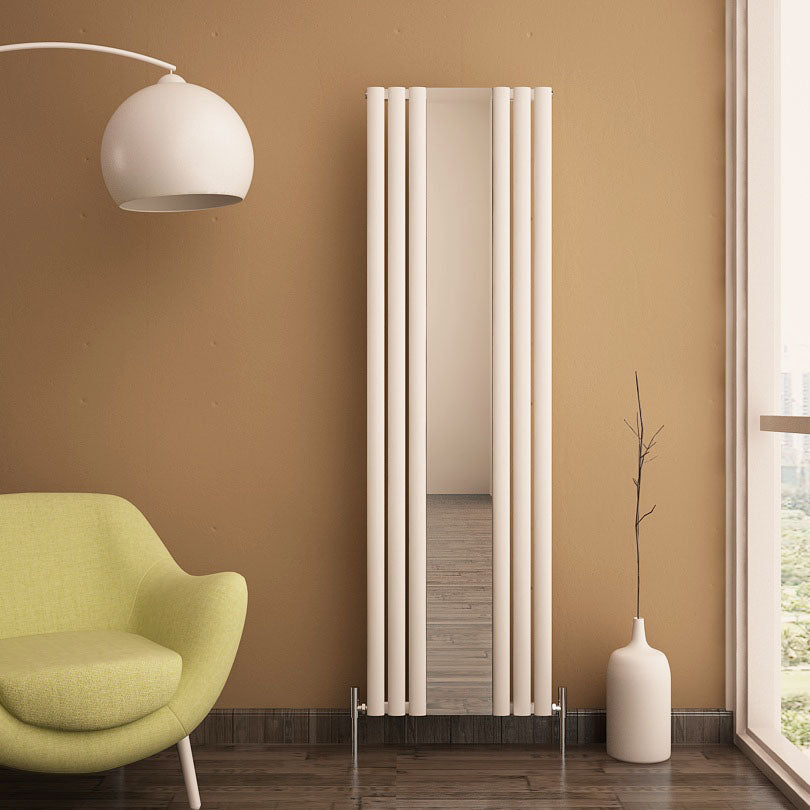 Carisa Tallis Spiegel Vertikaler Aluminiumheizkörper Modernes Design Weiß