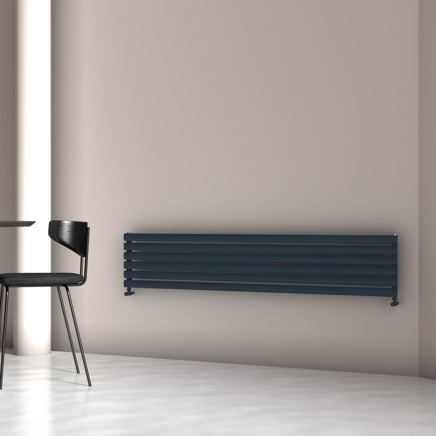 Carisa Tallis XL Horizontaler Aluminium-Heizkörper, modernes Design, Anthrazit