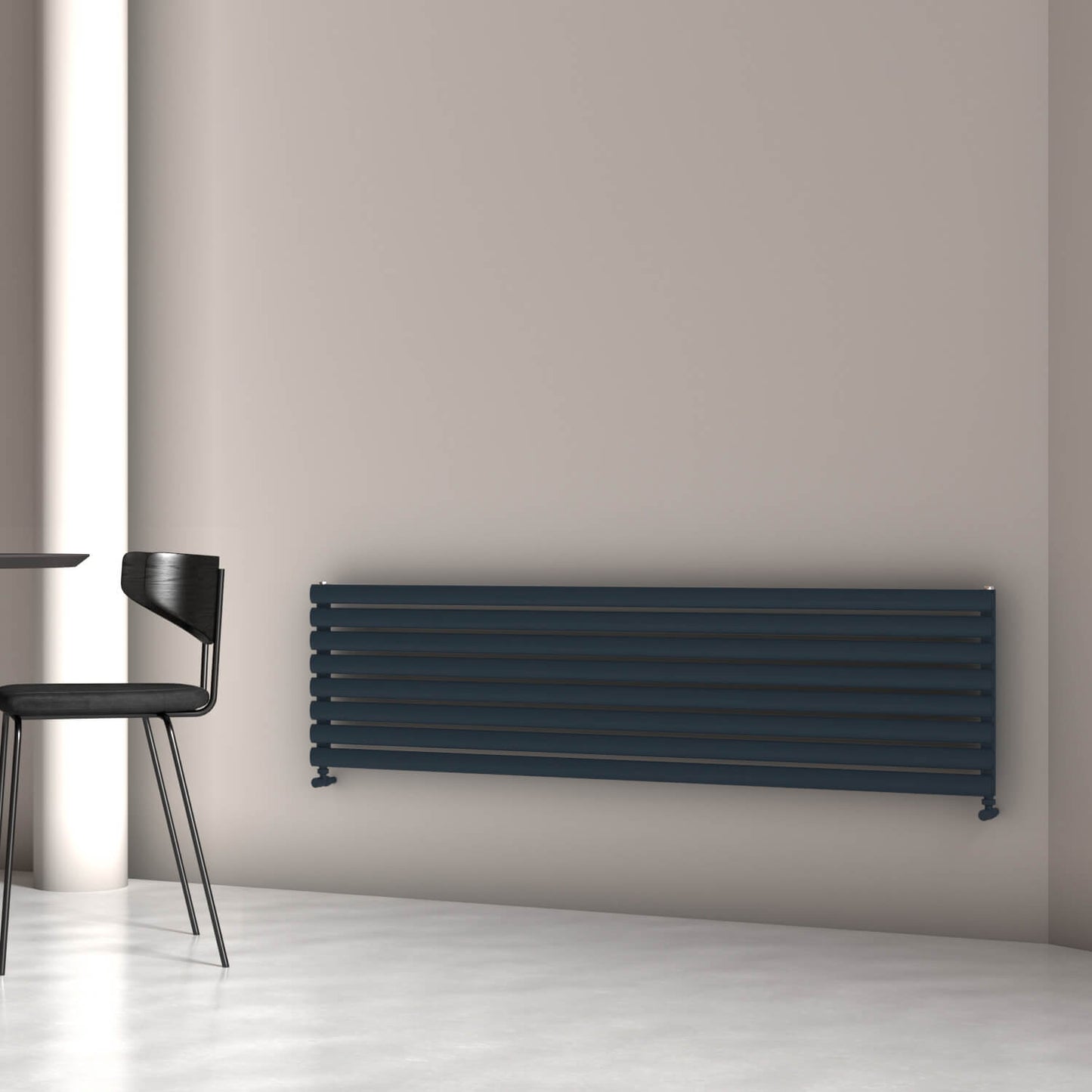 Carisa Tallis XL Horizontaler Aluminium-Heizkörper, modernes Design, Anthrazit