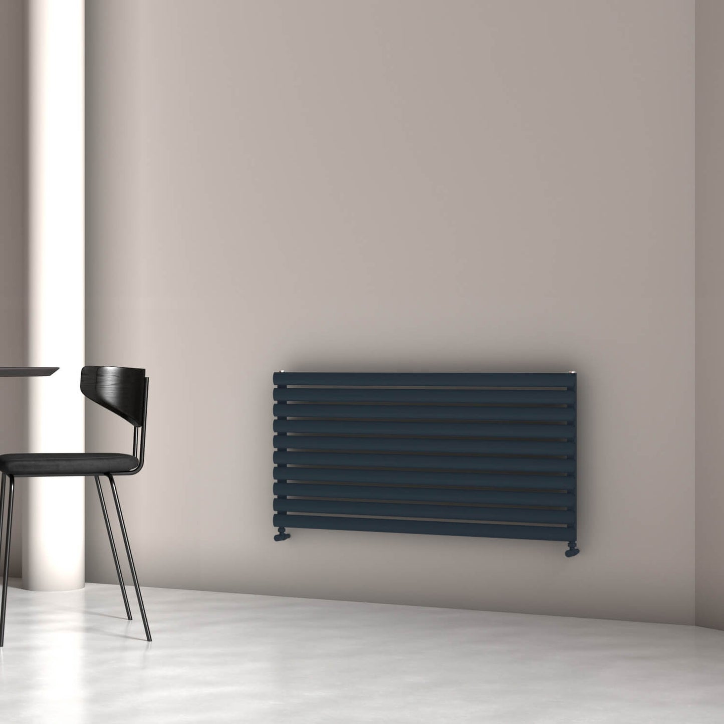 Carisa Tallis XL Horizontaler Aluminium-Heizkörper, modernes Design, Anthrazit
