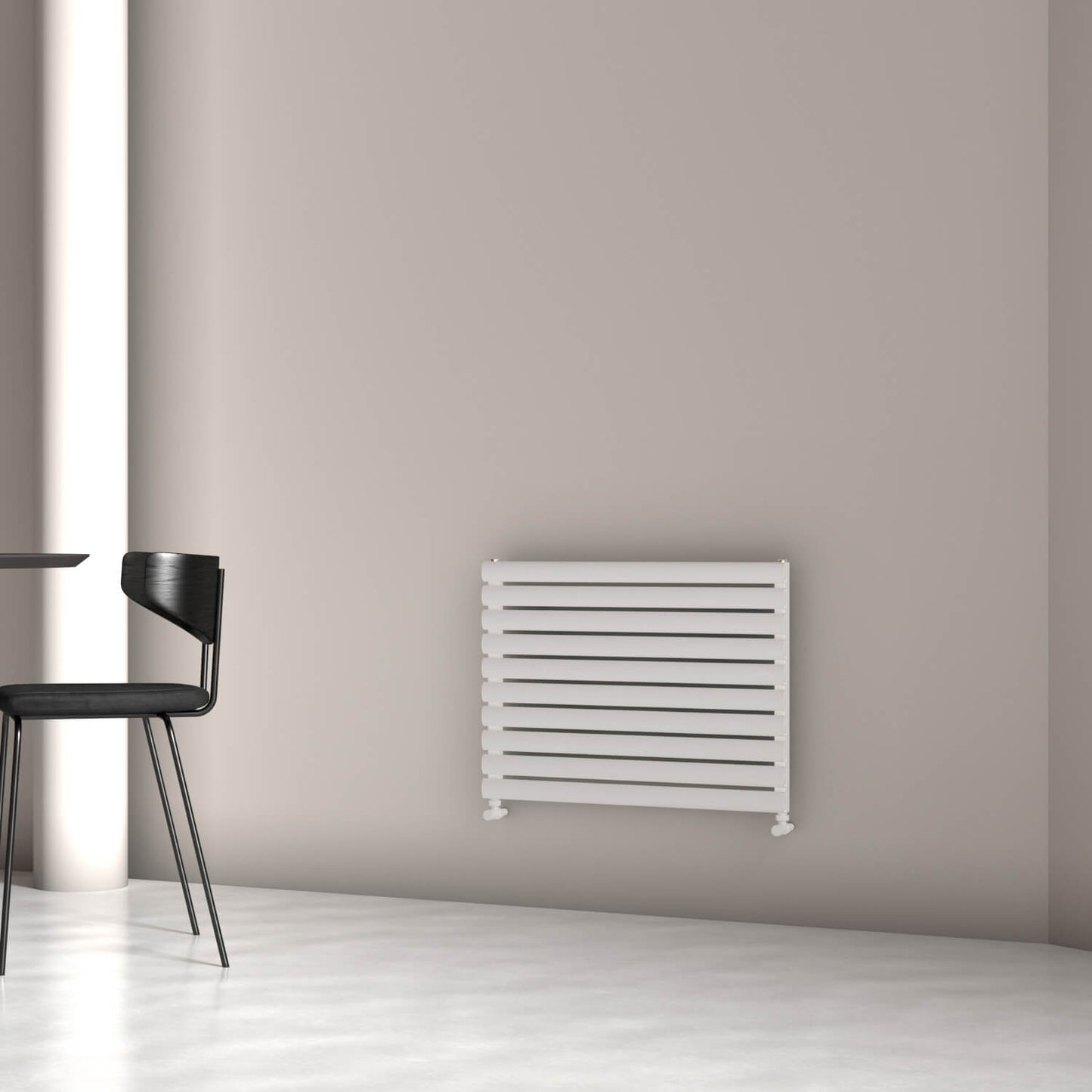 Carisa Tallis XL Horizontaler Aluminium-Heizkörper, modernes Design, Weiß
