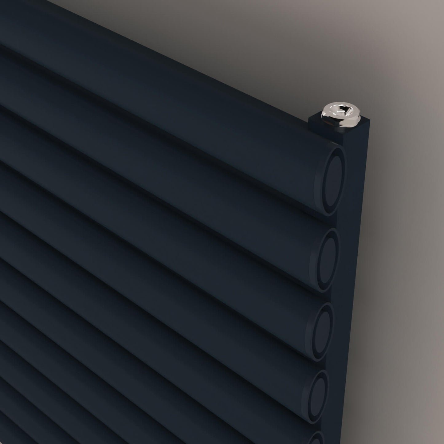Carisa Tallis XL Horizontaler Aluminium-Heizkörper, modernes Design, Anthrazit