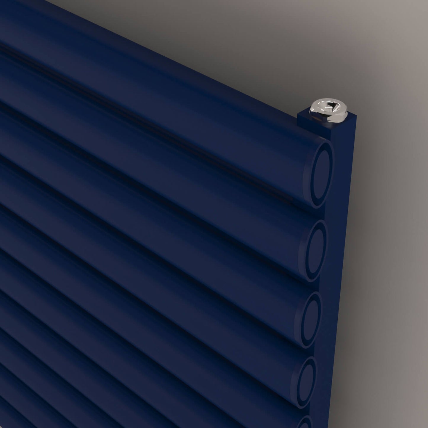 Carisa Tallis Double XL Horizontaler Aluminium-Heizkörper, modernes Design, Marineblau