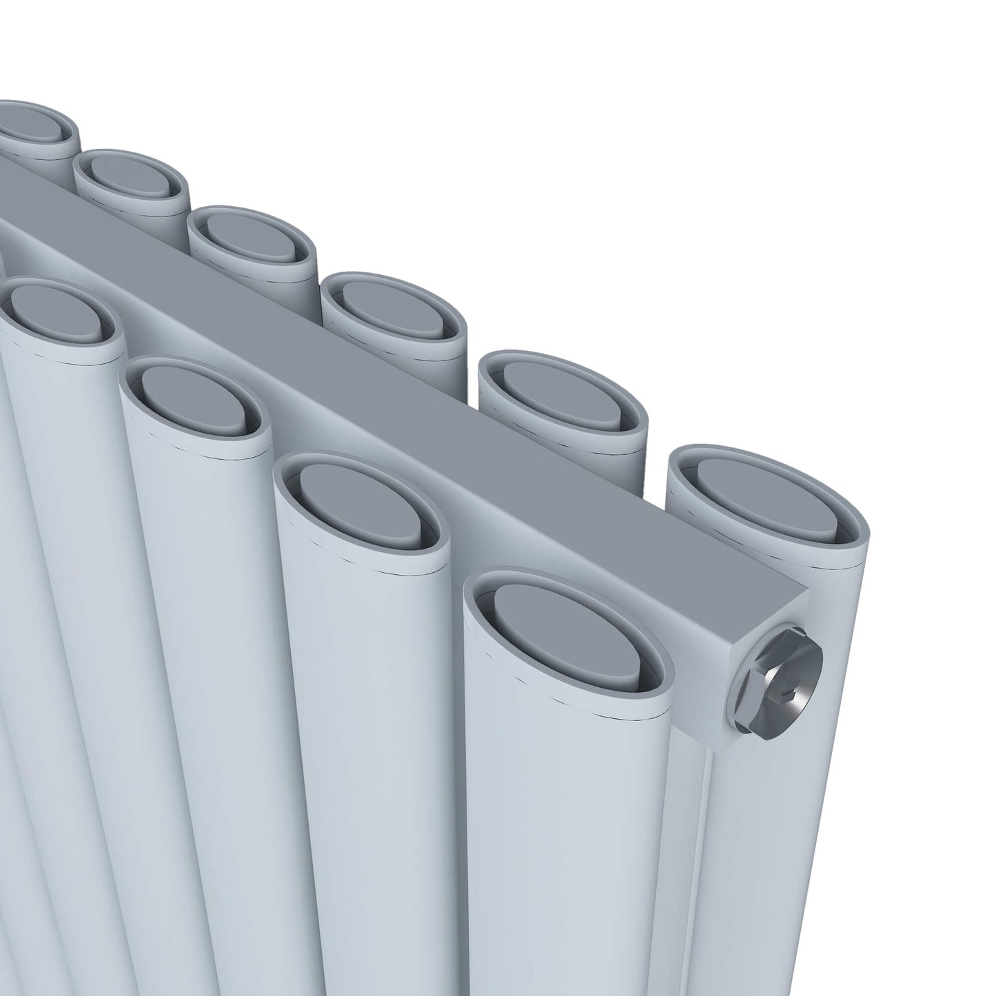 Carisa Tallis Horizontaler Aluminium-Heizkörper, modernes Design, Weiß