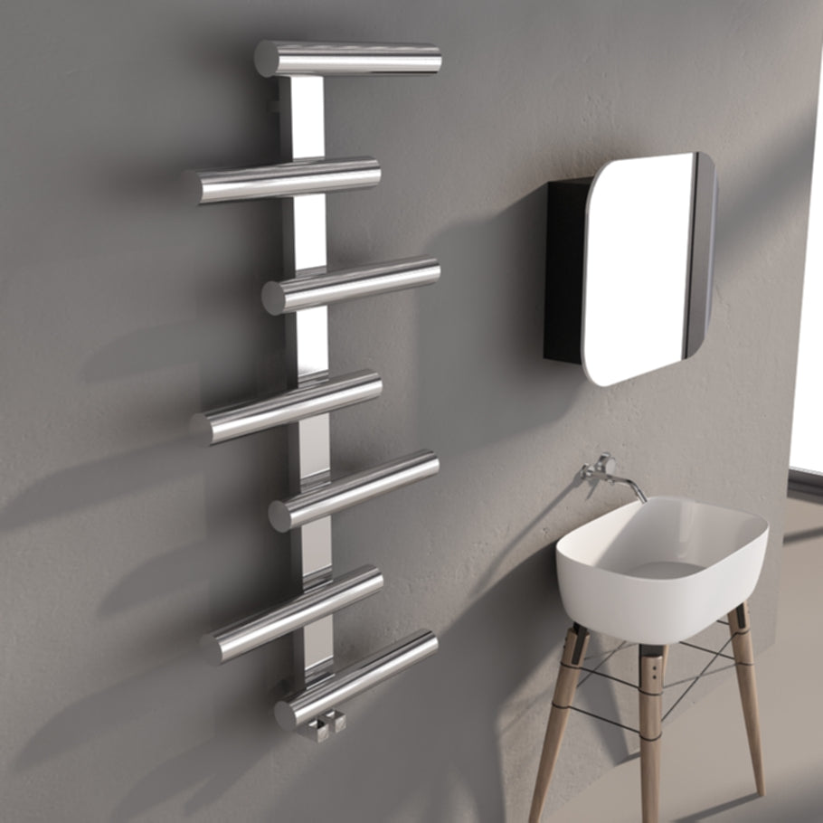 Carisa Vivi Handtuchwärmer aus Edelstahl, modernes Design, hochglanzpoliert